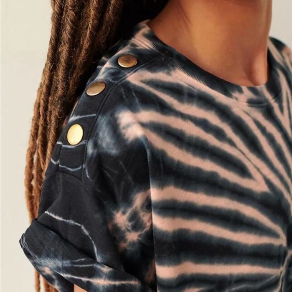 Nation LTD Lisa Spiral tie dye Relaxed Tee - Picture 2 of 10